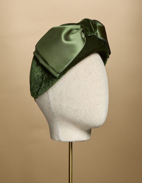 Harriet Headband Green Velvet